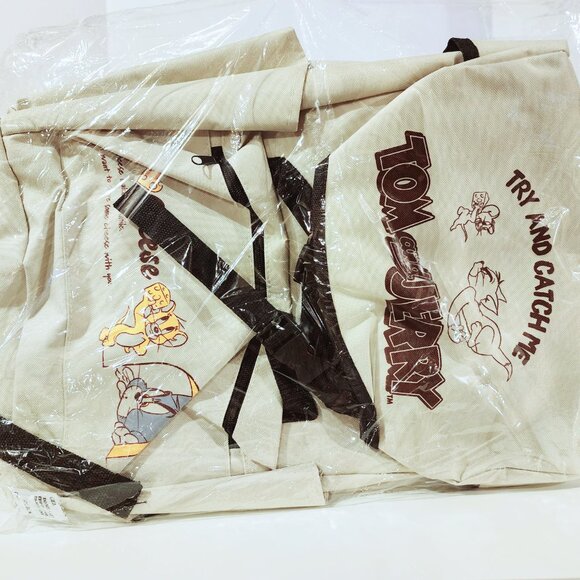 New Tom and Jerry Beige Big Backpack 45cm x 35cm Japan Toreba - Picture 2 of 3
